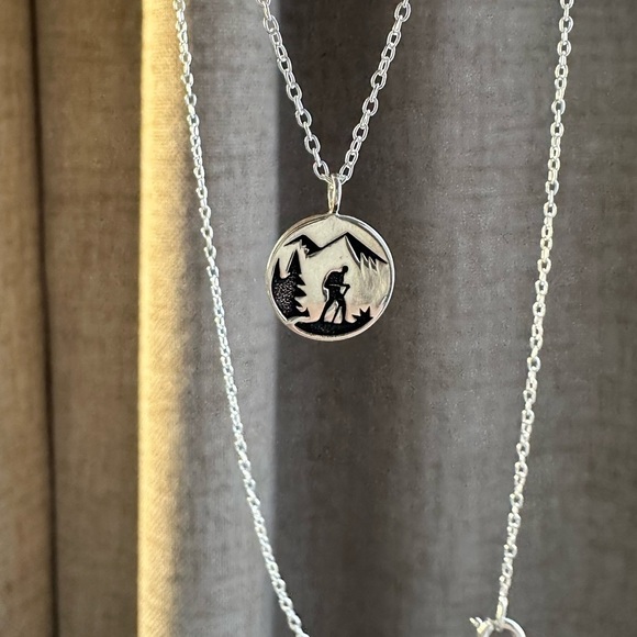 Sterling Silver Mountain Necklace - Picture 10 of 10